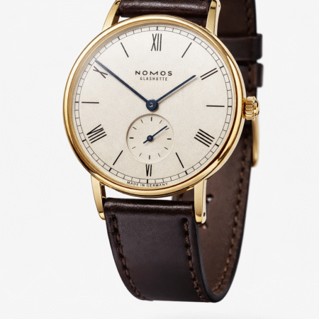 Pre-owned Nomos Glashütte Ludwig – Handopwind Herenhorloge in 18K Goud (Ref. 211)