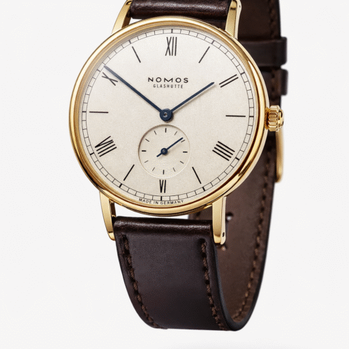 Pre-owned Nomos Glashütte Ludwig – Handopwind Herenhorloge in 18K Goud (Ref. 211)