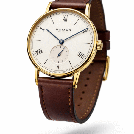 Pre-owned Nomos Glashütte Ludwig – Handopwind Herenhorloge in 18K Goud (Ref. 211)